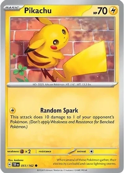Pikachu - 051/162 - Common
