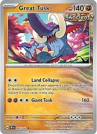Great Tusk - 097/162 - Uncommon - Reverse Holo