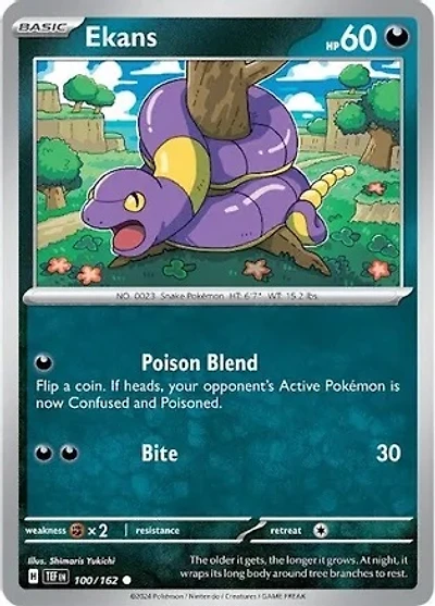 Ekans - 100/162 - Common - Reverse Holo
