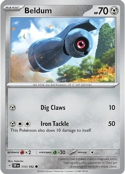 Beldum - 113/162 - Common - Reverse Holo