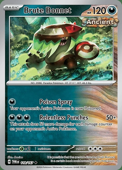 Brute Bonnet - 118/167 - Uncommon - Reverse Holo