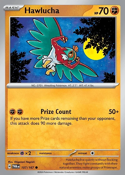 Hawlucha - 107/167 - Common - Reverse Holo