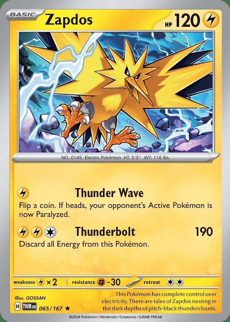 Zapdos - 065/167 - Holo Rare