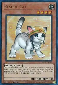 Rescue Cat (Alternate Art) - RA02-EN001 - Ultra Rare - 1st Edition