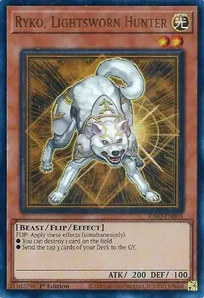 Ryko, Lightsworn Hunter - RA02-EN003 - Ultra Rare - 1st Edition