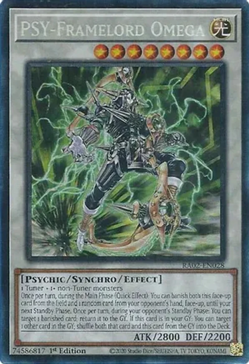 PSY-Framelord Omega - RA02-EN028 - Prismatic Collector's Rare - 1st Edition