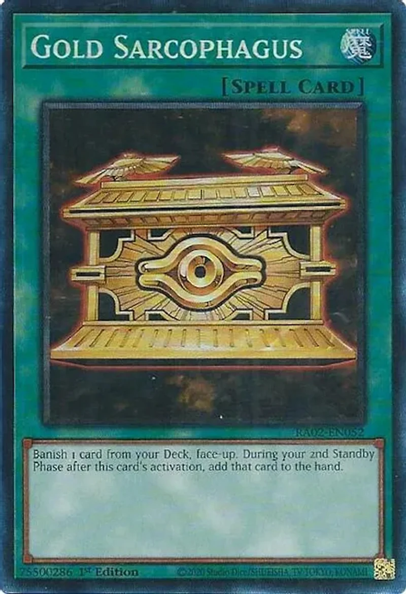 Gold Sarcophagus - RA02-EN052 - Prismatic Collector's Rare - 1st Edition