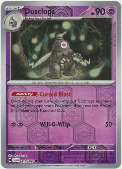 Dusclops - 019/064 - Common - Reverse Holo