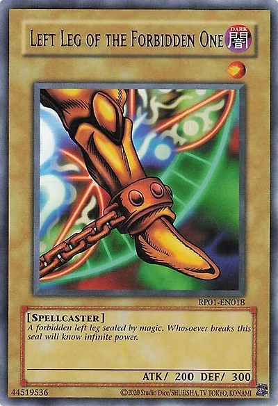 Left Leg of the Forbidden One - RP01-EN018 - Rare - Unlimited Edition (2020 Date Reprint)