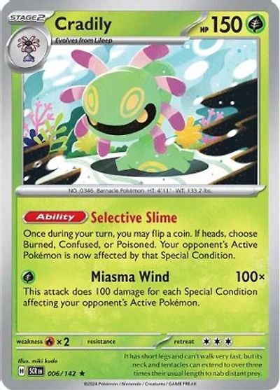 Cradily - 006/142 - Rare - Reverse Holo