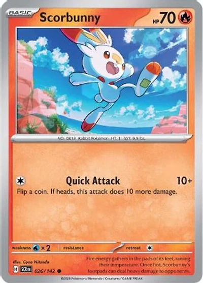 Scorbunny - 026/142 - Common - Reverse Holo