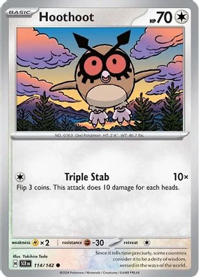 Hoothoot - 114/142 - Common - Reverse Holo