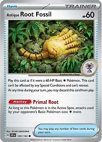 Antique Root Fossil - 130/142 - Common - Reverse Holo