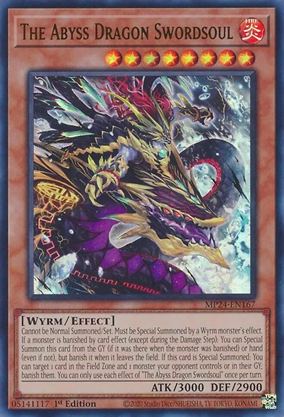 The Abyss Dragon Swordsoul - MP24-EN167 - Ultra Rare - 1st Edition