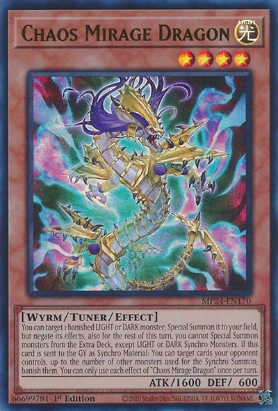 Chaos Mirage Dragon - MP24-EN170 - Ultra Rare - 1st Edition