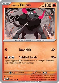 Paldean Tauros - /191 - Uncommon