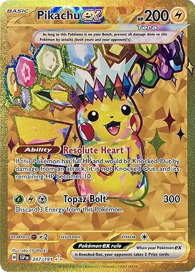 Pikachu ex - 247/191 - Hyper Rare