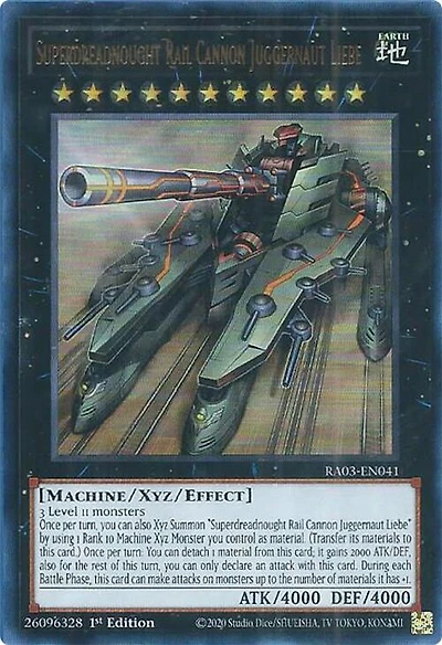 Superdreadnought Rail Cannon Juggernaut Liebe - RA03-EN041 - Ultra Rare - 1st Edition