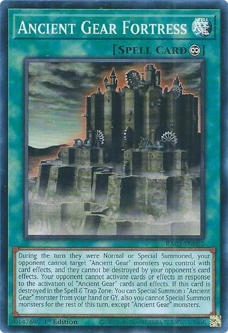 Ancient Gear Fortress - RA03-EN062 - Super Rare - 1st Edition