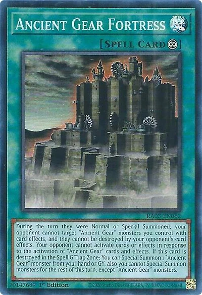 Ancient Gear Fortress - RA03-EN062 - Super Rare - 1st Edition