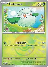 Cottonee (Poke Ball Pattern) - 007/131 - Common - Reverse Holo