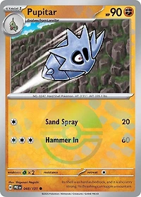 Pupitar (Poke Ball Pattern) - 048/131 - Common - Reverse Holo