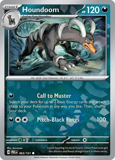 Houndoom (Poke Ball Pattern) - 063/131 - Common - Reverse Holo