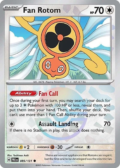 Fan Rotom (Poke Ball Pattern) - 085/131 - Common - Reverse Holo