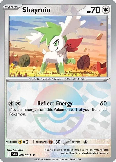 Shaymin (Poke Ball Pattern) - 087/131 - Uncommon - Reverse Holo