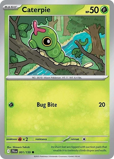 Caterpie - 001/159 - Common - Reverse Holo