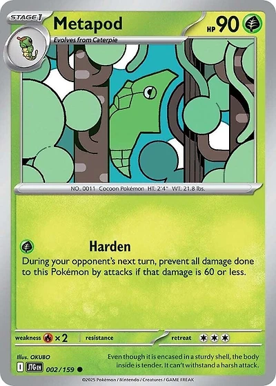 Metapod - 002/159 - Common - Reverse Holo