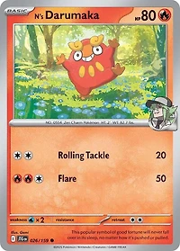 N's Darumaka - 026/159 - Common - Reverse Holo