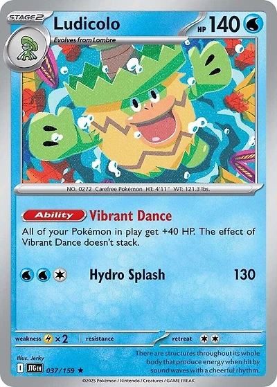 Ludicolo - 037/159 - Rare - Reverse Holo