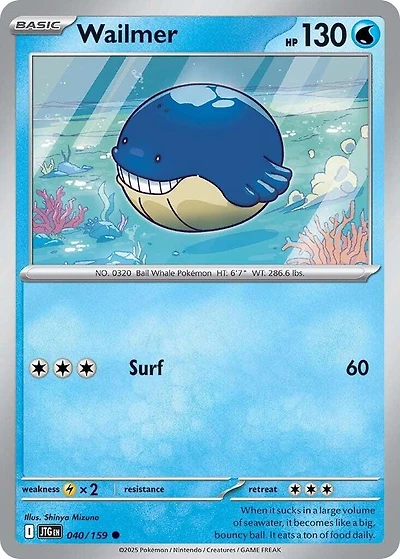 Wailmer - 040/159 - Common - Reverse Holo