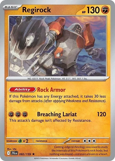 Regirock - 082/159 - Holo Rare