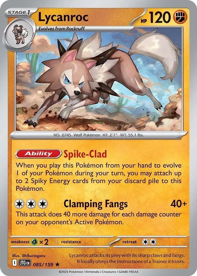 Lycanroc - 085/159 - Rare - Reverse Holo