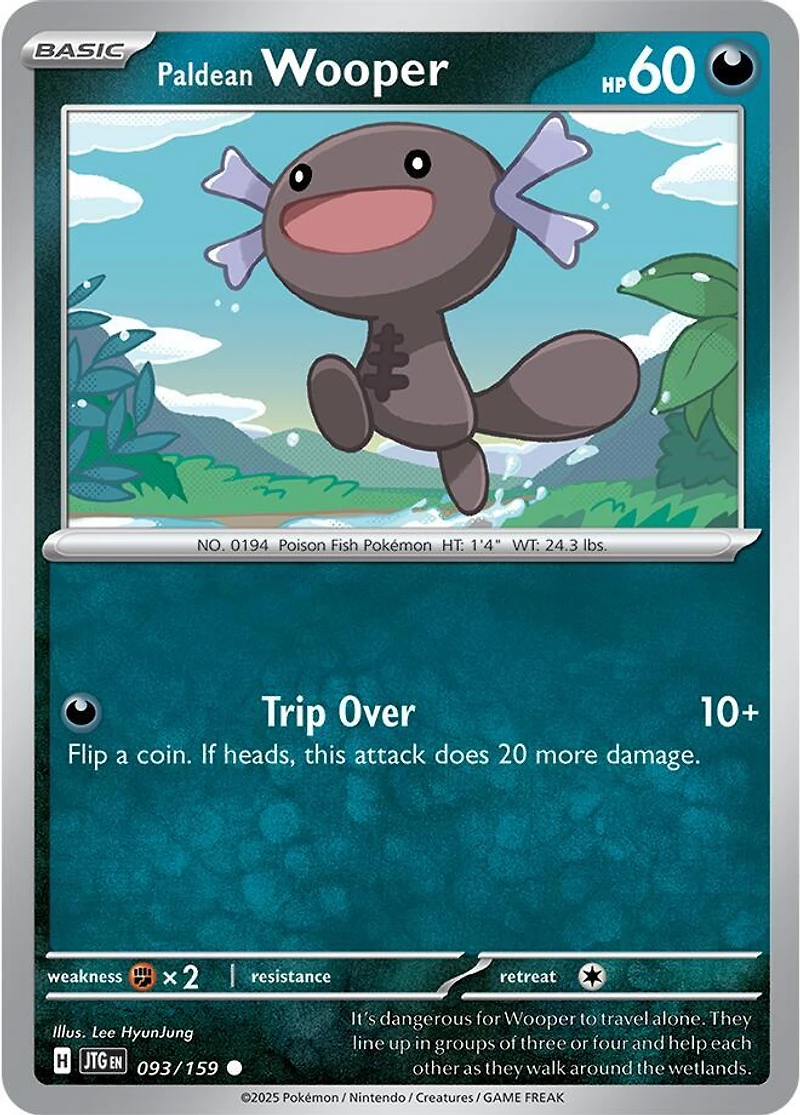 Paldean Wooper - 093/159 - Common - Reverse Holo
