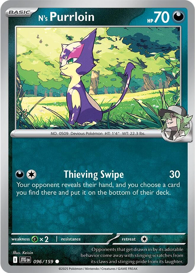 N's Purrloin - 096/159 - Common - Reverse Holo