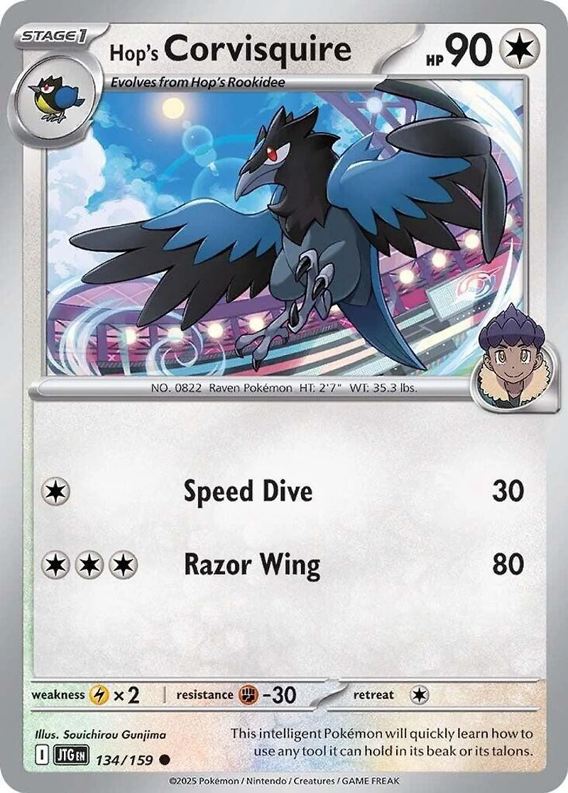 Hop's Corvisquire - 134/159 - Common - Reverse Holo