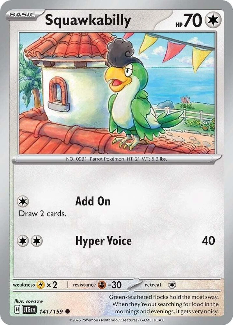 Squawkabilly - 141/159 - Common - Reverse Holo