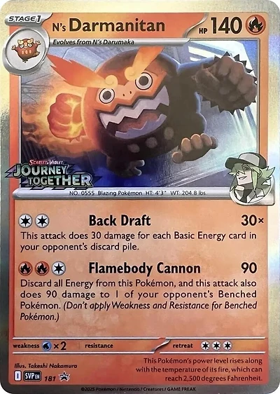 N's Darmanitan - SVP181 - SVP Black Star Promos (Prerelease)