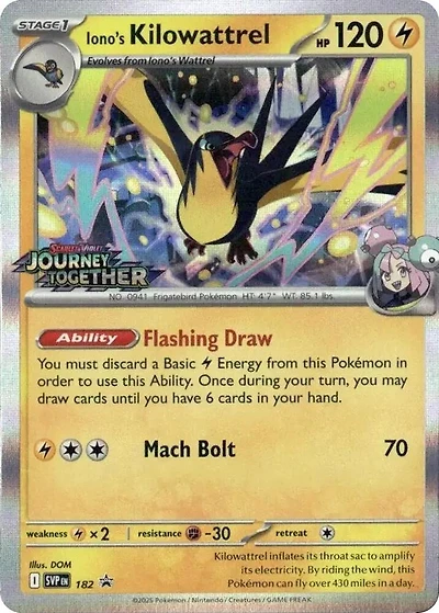 Iono's Kilowattrel - SVP182 - SVP Black Star Promos (Prerelease)
