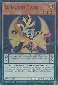 Lunalight Tiger - RA04-EN020 - Ultra Rare - 1st Edition