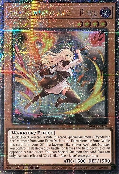 Sky Striker Ace - Raye (New Art) - RA04-EN026 - Quarter Century Secret Rare - 1st Edition