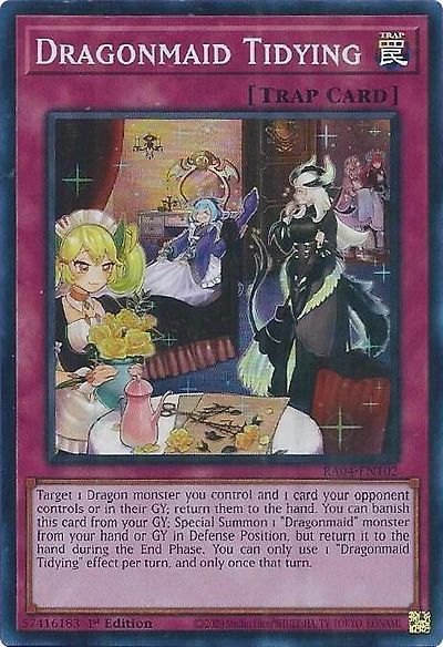 Dragonmaid Tidying - RA04-EN102 - Super Rare - 1st Edition