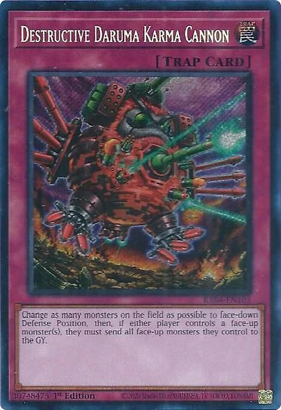 Destructive Daruma Karma Cannon - RA04-EN103 - Secret Rare - 1st Edition