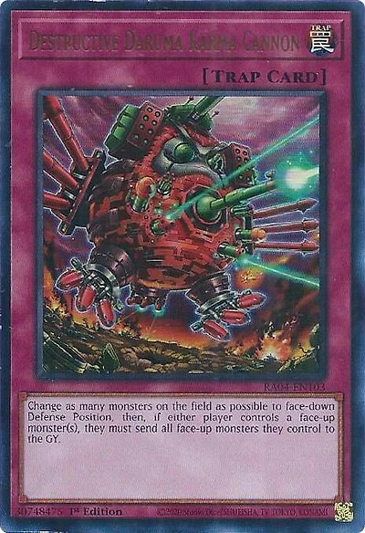 Destructive Daruma Karma Cannon - RA04-EN103 - Ultra Rare - 1st Edition
