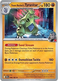 Team Rocket's Tyranitar - 096/182 - Holo Rare