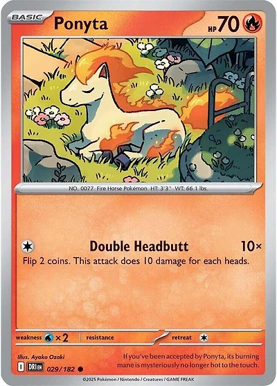 Ponyta - 029/182 - Common - Reverse Holo