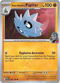 Team Rocket's Pupitar - 095/182 - Common - Reverse Holo
